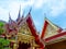 Multi level roofs of Thai ancient architecture.