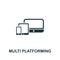 Multi Platforming icon from seo collection. Simple line Multi Platforming icon for templates, web design and