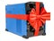 Multi-process welder with bow and ribbon. Gift concept, 3D rendering