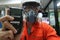 Multi-purpose respirator half mask for toxic gas protection.