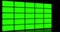 Multi screen display with chroma key green screen, on black