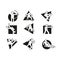 Multi Shape Block Sport Abstract Symbol Vector Illustration Graphic Set