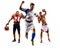 Multi sport collage soccer american football boxing