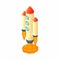 Multi stage rocket icon, cartoon style