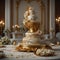 A Multi-Tiered Wedding Cake Adorned with Various Flowers.