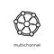 Multichannel Marketing icon. Trendy modern flat linear vector Mu