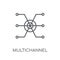 Multichannel Marketing linear icon. Modern outline Multichannel