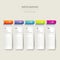 Multicolor 5 process steps labels Infographics bac