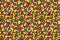 Multicolor abstract plastic constructor seamless pattern