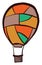 Multicolor aerostat, illustration, vector