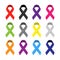 Multicolor awareness ribbon.