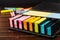 Multicolor block of post it note