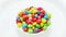 Multicolor bonbon sweets (ball candies) rotating