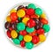 Multicolor bonbon sweets in glass bowl