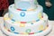 Multicolor cake with circle
