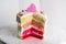 Multicolor cake for Valentine Day