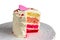 Multicolor cake for Valentine Day, isolated on white background