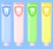 Multicolor cartoon toothpaste tube set