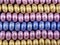 Multicolor choco eggs rows