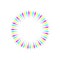 Multicolor circle on white background