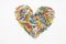 Multicolor clothespins - heartshaped