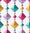 Multicolor cubical garland seamless pattern