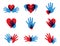 Multicolor diversity hands icons