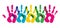 Multicolor diversity hands symbol