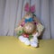 the multicolor easter rabbit hat with a eggs