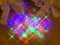 Multicolor electric garland with star shaped lights effect