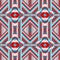 Multicolor ethnic tribal seamless pattern aztec style