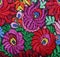 Multicolor floral hand embroidery pattern