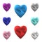 Multicolor hearts romance Valentines day background