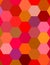 Multicolor hexagon mosaic background design