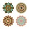 Multicolor intricate mandala pattern designs