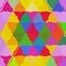 Multicolor knitted triangle background, scheme for cross embroidery