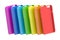 Multicolor Mobile Phone plastic cases. 3D rendering