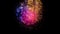 Multicolor Multiple shape Explosion display dark sky Loop Background