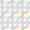 Multicolor neon light wavy lines. Colorful seamless pattern.