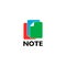 Multicolor notes logo, Colored sheets of note papers