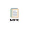 Multicolor notes logo, Colored sheets of note papers