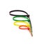 Multicolor Nylon Cable Ties on white background