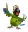 Multicolor parrot cartoon