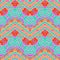 Multicolor pattern with ornamental zigzag lines