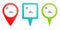 Multicolor pin vector icon, diferent type map and navigation point, car, insurance, natural, calamity, icon, vector, insurable,