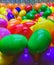 Multicolor plastic easter eggs with shell open use for egg hunting, lucky draw boot.