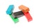 Multicolor plasticine blocks isolated