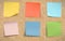 Multicolor post it notes