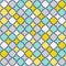 Multicolor Quatrefoil Lattice Pattern, seamless vector background