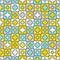 Multicolor Quatrefoil Lattice Pattern, seamless vector background